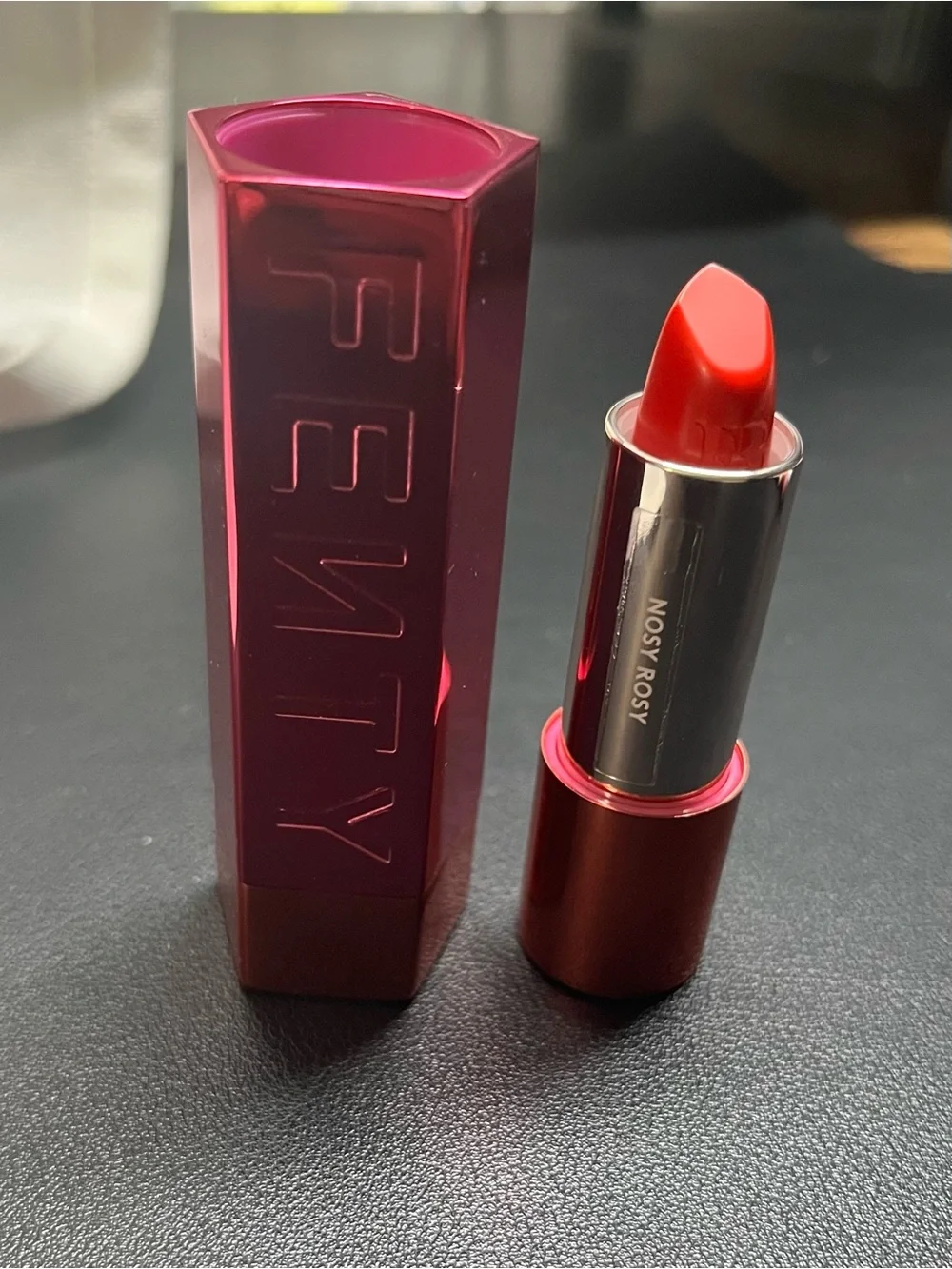 FENTY Refillable Lipstick Case & Nosy Rosy Lipstick